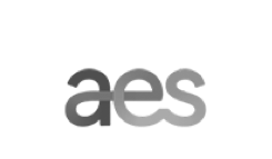 aes logo in greyscale