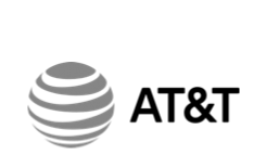 at&t logo in greyscale