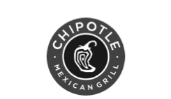 chipotle mexican grill logo in greyscale