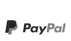 paypal logo in greyscale